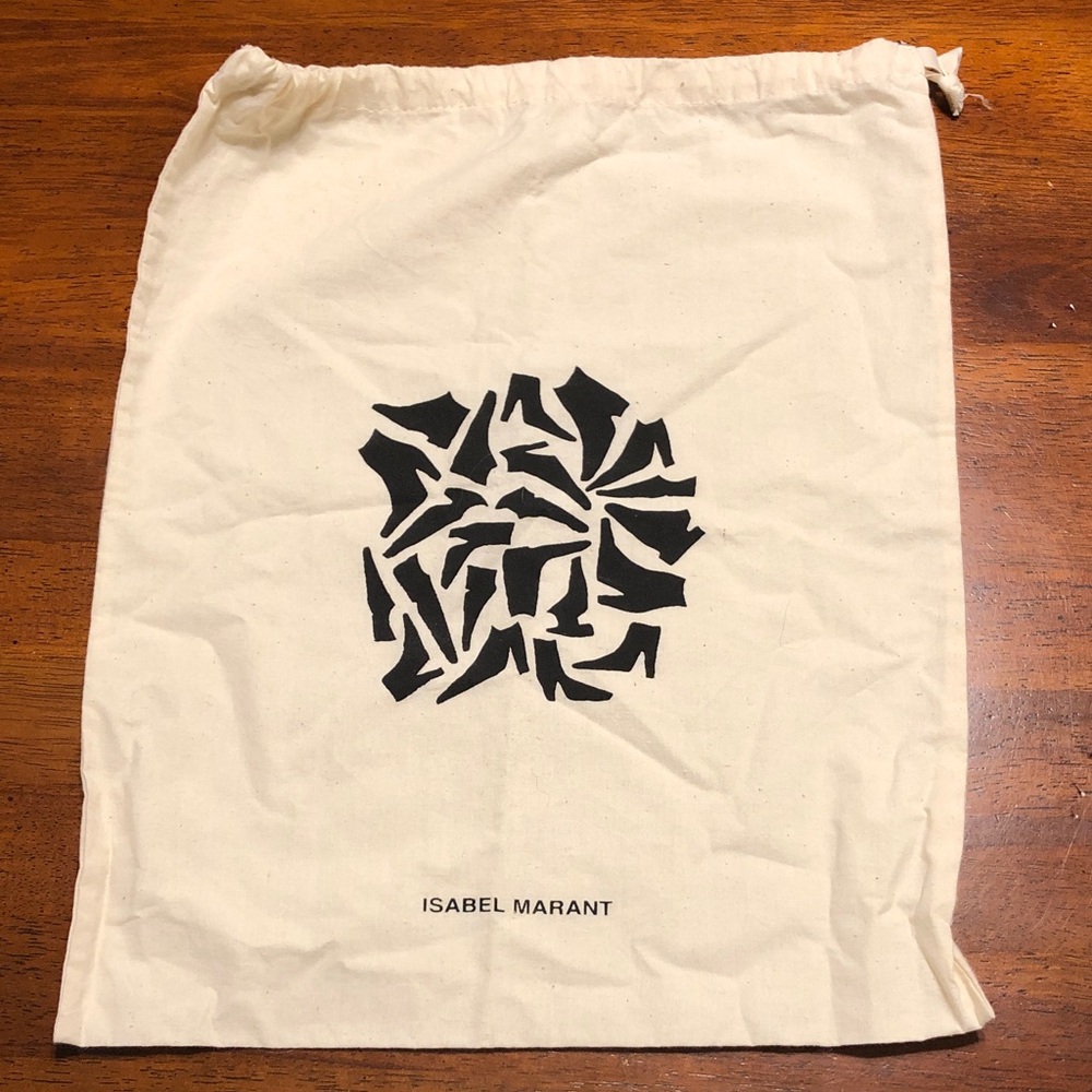 ISABEL MARANT Dust Bag Ivory Bag with Black Logo